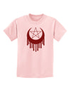 Weeping Crescent Blood Moon Star Childrens T-Shirt-Childrens T-Shirt-TooLoud-PalePink-X-Small-Davson Sales