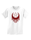 Weeping Crescent Blood Moon Star Childrens T-Shirt-Childrens T-Shirt-TooLoud-White-X-Small-Davson Sales