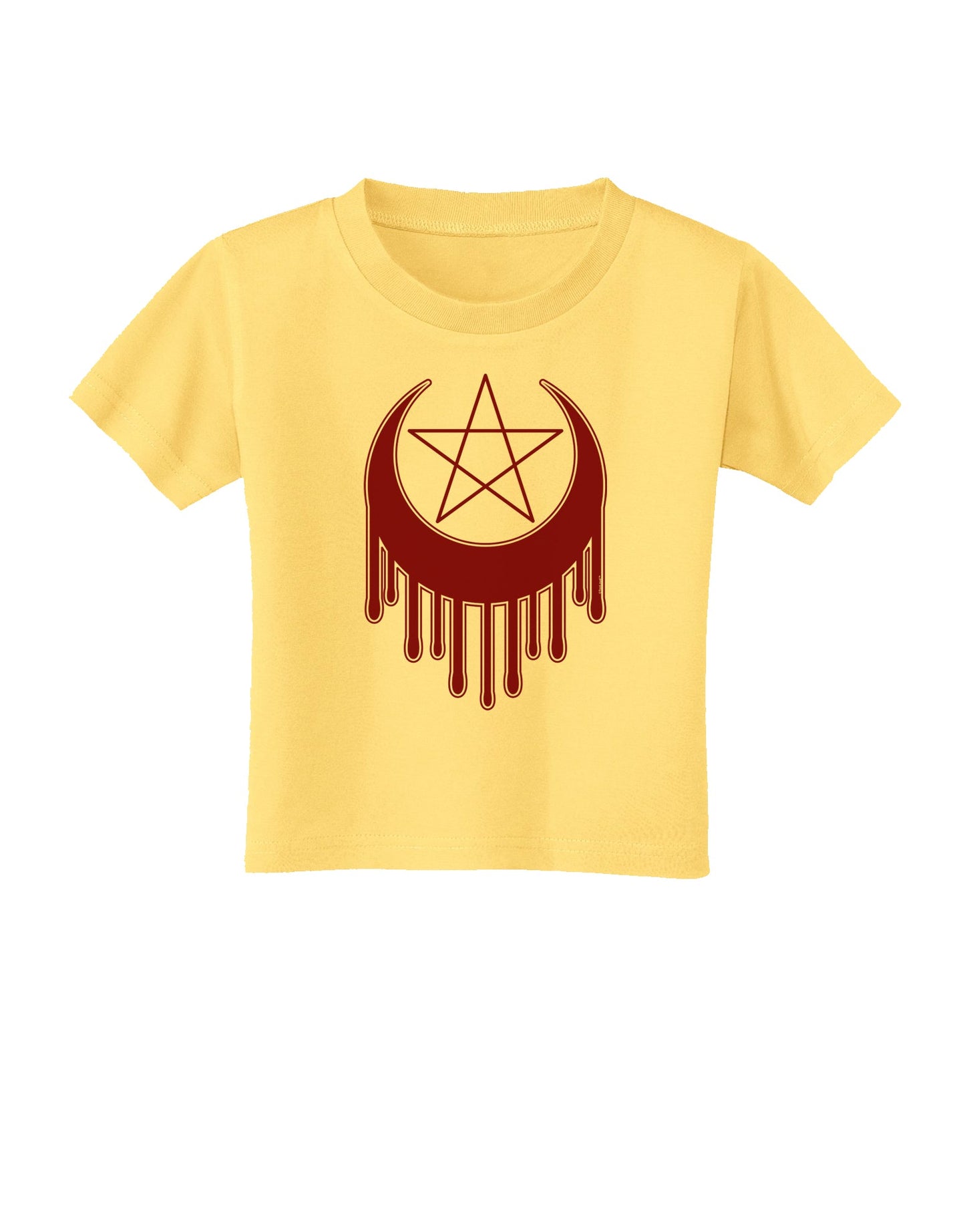Weeping Crescent Blood Moon Star Toddler T-Shirt-Toddler T-Shirt-TooLoud-Daffodil-Yellow-2T-Davson Sales