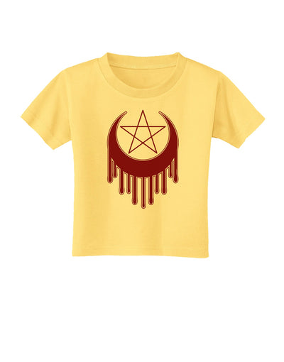 Weeping Crescent Blood Moon Star Toddler T-Shirt-Toddler T-Shirt-TooLoud-Daffodil-Yellow-2T-Davson Sales