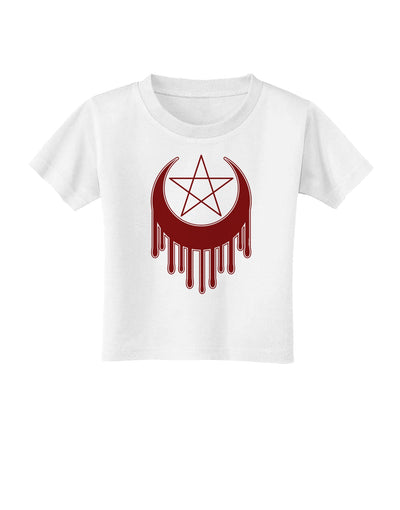 Weeping Crescent Blood Moon Star Toddler T-Shirt-Toddler T-Shirt-TooLoud-White-2T-Davson Sales