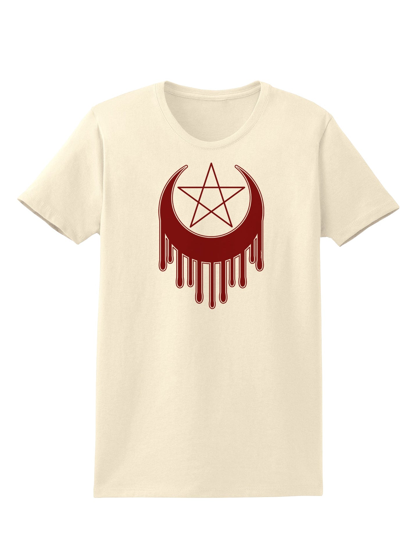 Weeping Crescent Blood Moon Star Womens T-Shirt-Womens T-Shirt-TooLoud-Natural-X-Small-Davson Sales