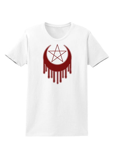 Weeping Crescent Blood Moon Star Womens T-Shirt-Womens T-Shirt-TooLoud-White-X-Small-Davson Sales