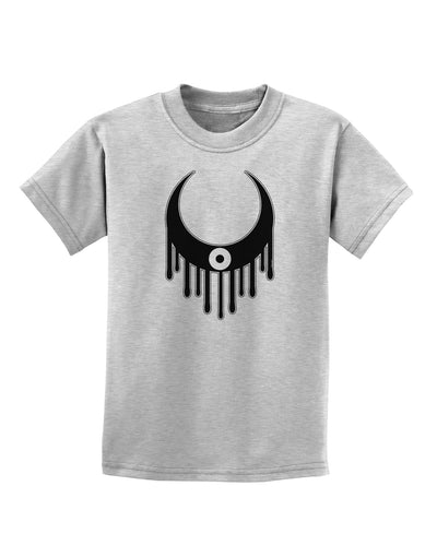 Weeping Crescent Eye - Halloween Childrens T-Shirt-Childrens T-Shirt-TooLoud-AshGray-X-Small-Davson Sales