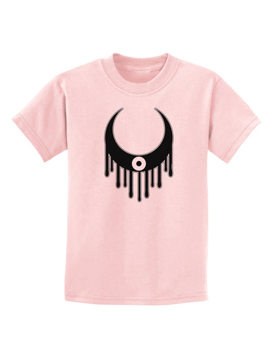 Weeping Crescent Eye - Halloween Childrens T-Shirt-Childrens T-Shirt-TooLoud-PalePink-X-Small-Davson Sales