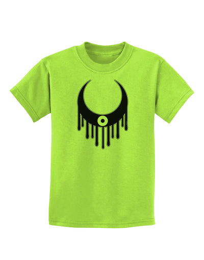 Weeping Crescent Eye - Halloween Childrens T-Shirt-Childrens T-Shirt-TooLoud-Lime-Green-X-Small-Davson Sales