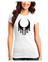 Weeping Crescent Eye - Halloween Juniors T-Shirt-Womens Juniors T-Shirt-TooLoud-White-Juniors Fitted XS-Davson Sales