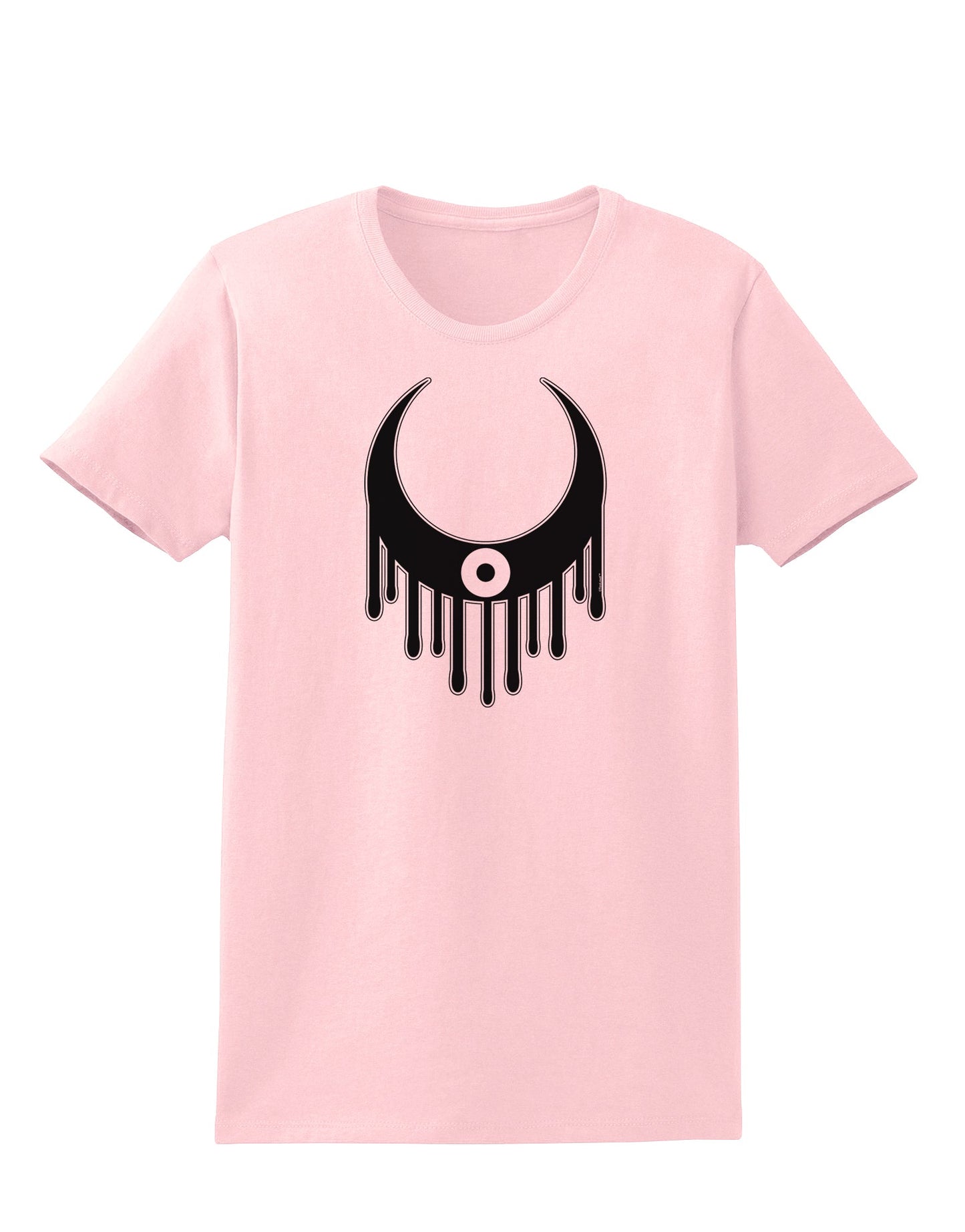 Weeping Crescent Eye - Halloween Womens T-Shirt-Womens T-Shirt-TooLoud-PalePink-X-Small-Davson Sales