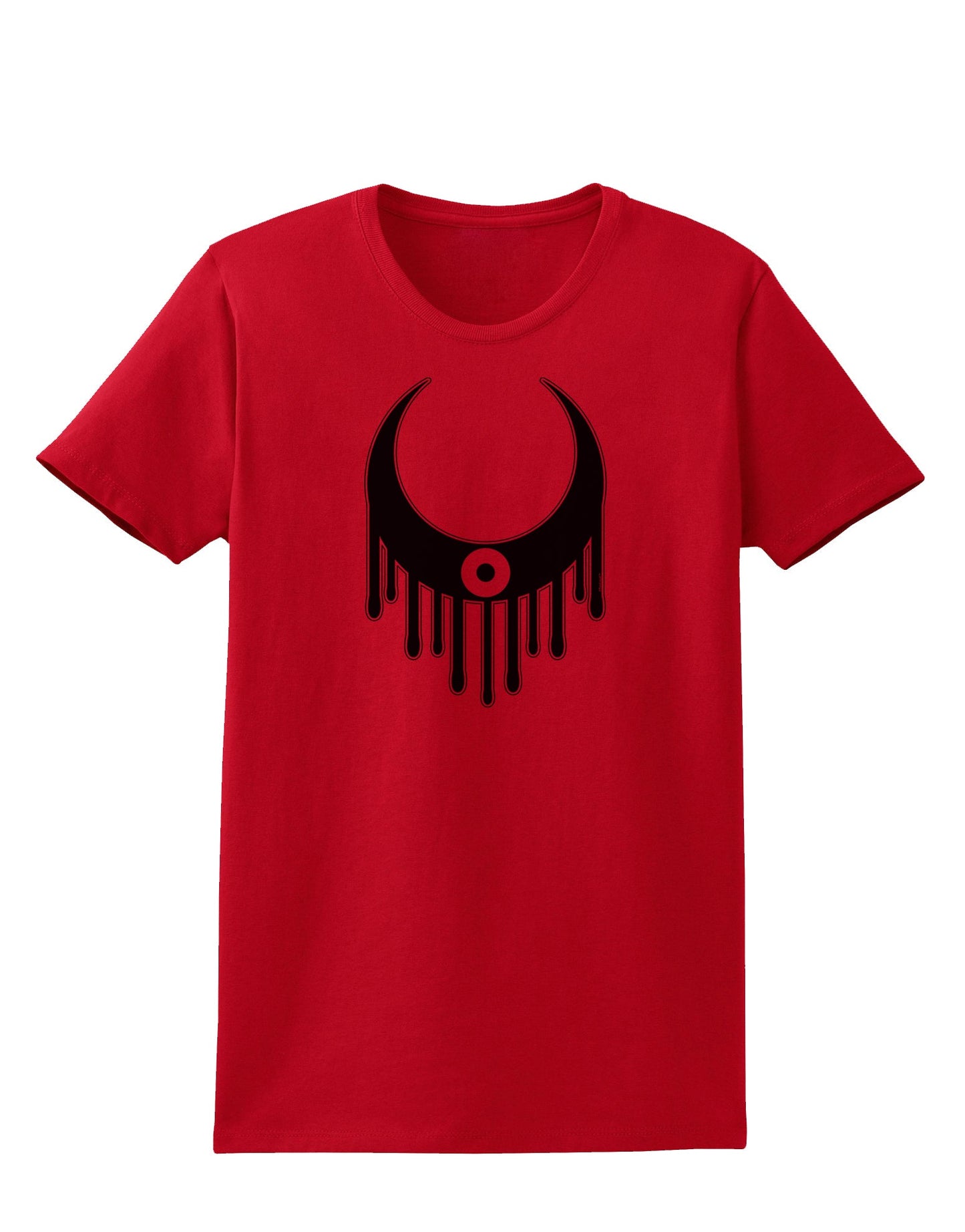 Weeping Crescent Eye - Halloween Womens T-Shirt-Womens T-Shirt-TooLoud-Red-X-Small-Davson Sales