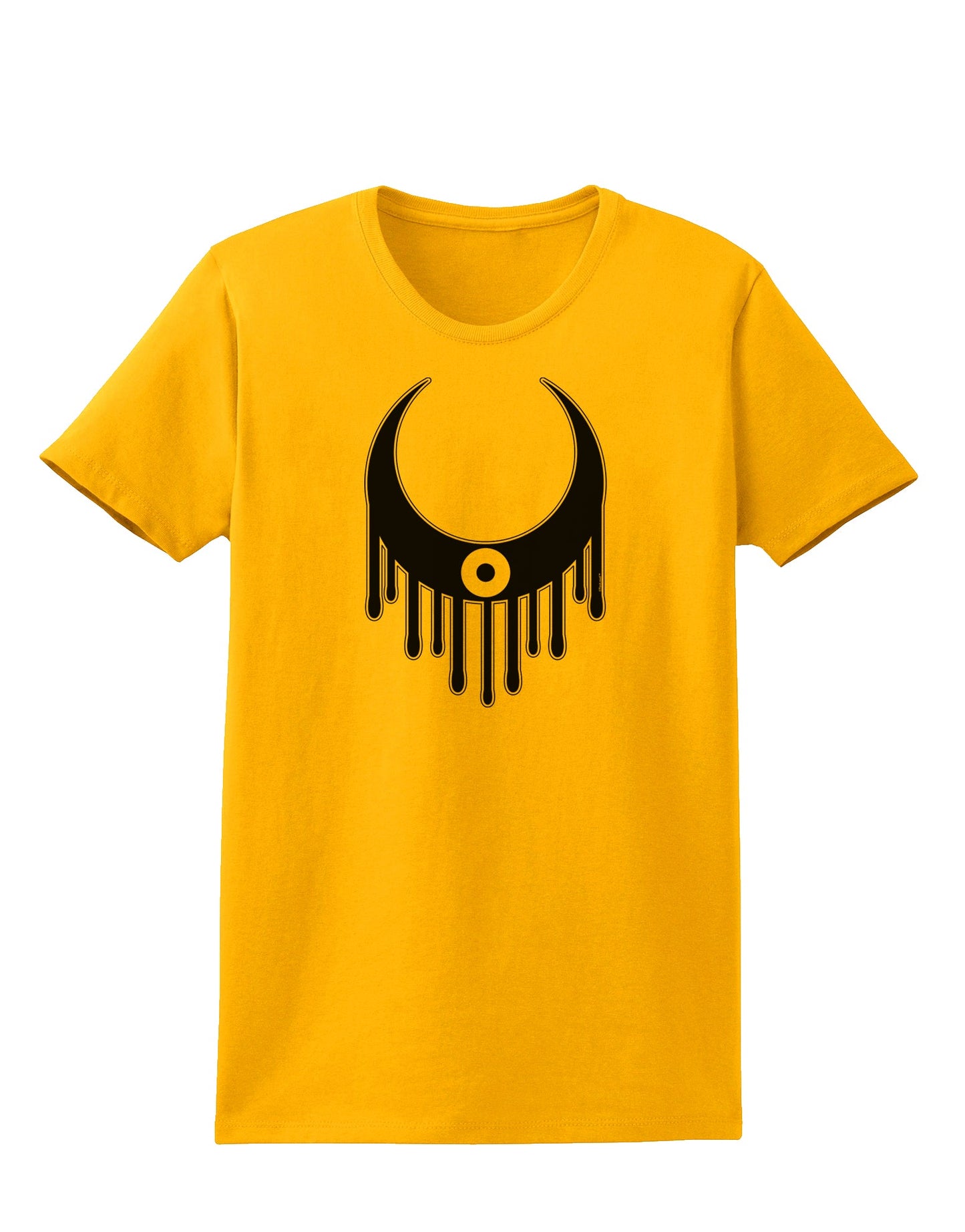 Weeping Crescent Eye - Halloween Womens T-Shirt-Womens T-Shirt-TooLoud-Gold-X-Small-Davson Sales
