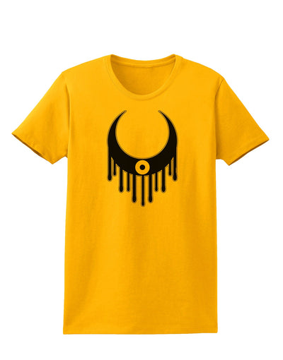 Weeping Crescent Eye - Halloween Womens T-Shirt-Womens T-Shirt-TooLoud-Gold-X-Small-Davson Sales