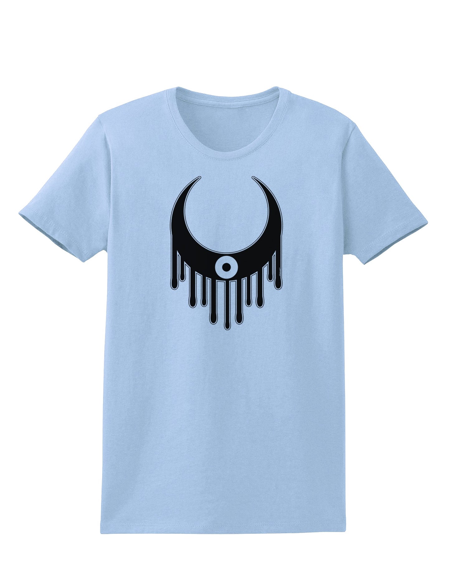 Weeping Crescent Eye - Halloween Womens T-Shirt-Womens T-Shirt-TooLoud-Light-Blue-X-Small-Davson Sales