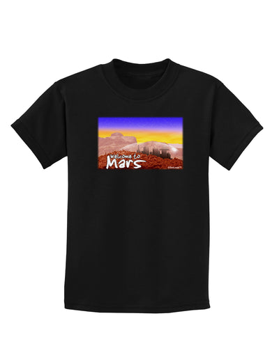 Welcome to Mars Childrens Dark T-Shirt-Childrens T-Shirt-TooLoud-Black-X-Small-Davson Sales