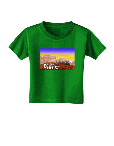 Welcome to Mars Toddler T-Shirt Dark-Toddler T-Shirt-TooLoud-Clover-Green-2T-Davson Sales