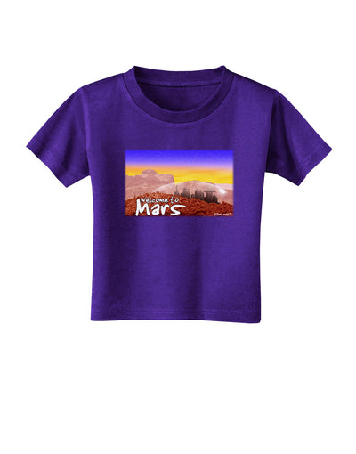 Welcome to Mars Toddler T-Shirt Dark-Toddler T-Shirt-TooLoud-Purple-2T-Davson Sales