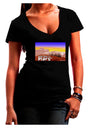 Welcome to Mars Womens V-Neck Dark T-Shirt-Womens V-Neck T-Shirts-TooLoud-Black-Juniors Fitted Small-Davson Sales