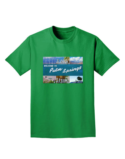 Welcome to Palm Springs Collage Adult Dark T-Shirt-Mens T-Shirt-TooLoud-Kelly-Green-Small-Davson Sales