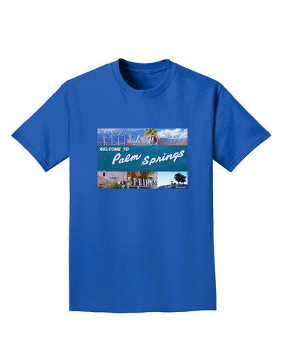 Welcome to Palm Springs Collage Adult Dark T-Shirt-Mens T-Shirt-TooLoud-Royal-Blue-Small-Davson Sales