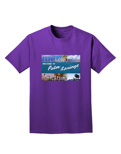 Welcome to Palm Springs Collage Adult Dark T-Shirt-Mens T-Shirt-TooLoud-Purple-Small-Davson Sales