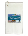 Welcome to Palm Springs Collage Micro Terry Gromet Golf Towel 16 x 25 inch-Golf Towel-TooLoud-White-Davson Sales