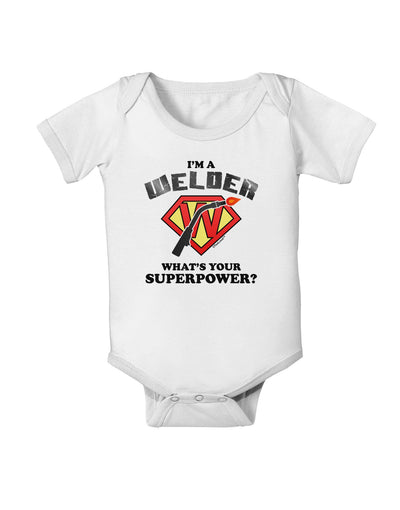 Welder - Superpower Baby Romper Bodysuit-Baby Romper-TooLoud-White-06-Months-Davson Sales