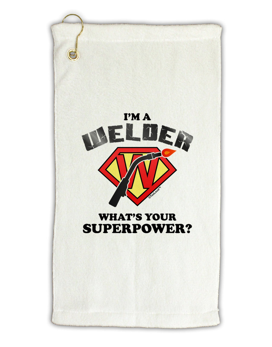 Welder - Superpower Micro Terry Gromet Golf Towel 16 x 25 inch-Golf Towel-TooLoud-White-Davson Sales