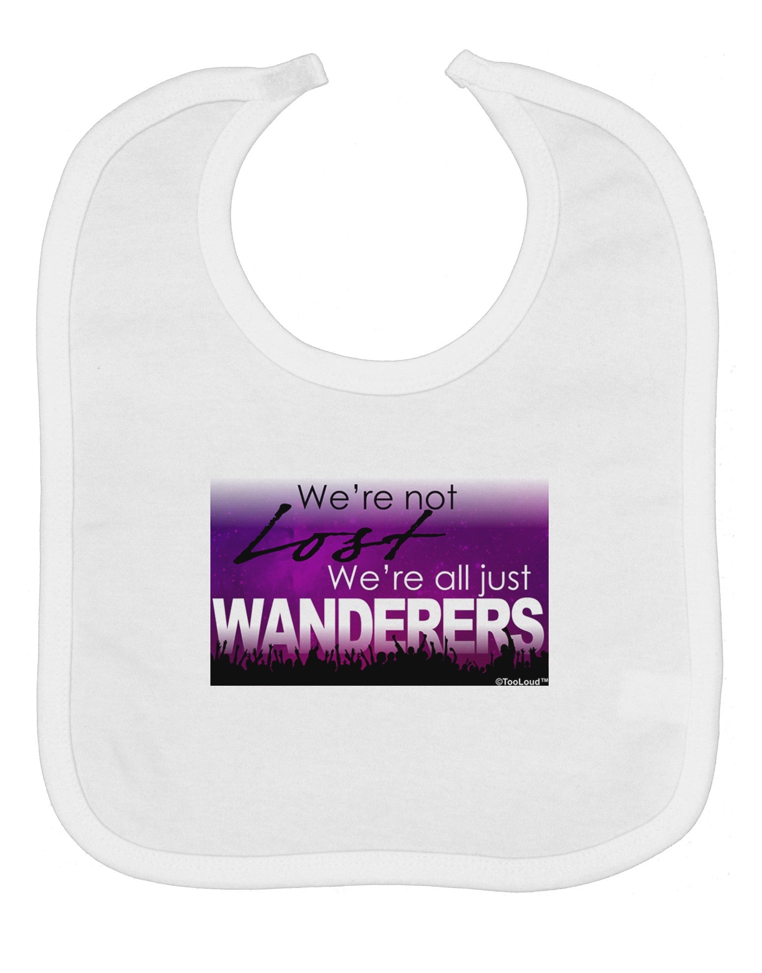 We're All Just Wanderers Baby Bib
