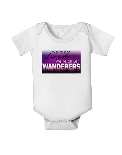 We're All Just Wanderers Baby Romper Bodysuit-Baby Romper-TooLoud-White-06-Months-Davson Sales