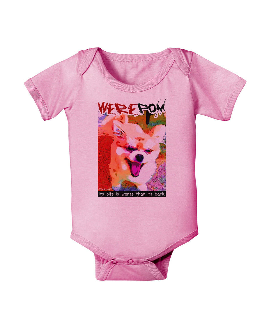 WerePom - Werewolf Pomeranian Baby Romper Bodysuit by TooLoud-Baby Romper-TooLoud-White-06-Months-Davson Sales