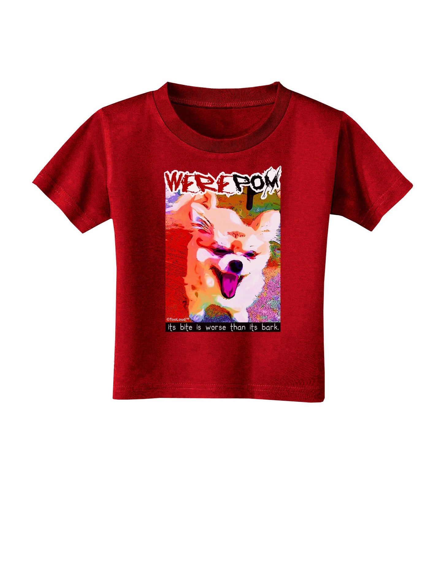 WerePom - Werewolf Pomeranian Toddler T-Shirt Dark by TooLoud-Toddler T-Shirt-TooLoud-Red-2T-Davson Sales