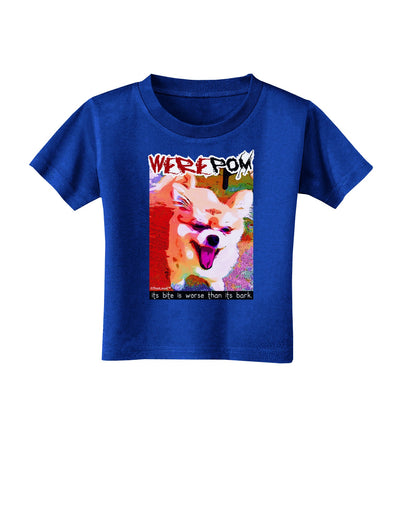 WerePom - Werewolf Pomeranian Toddler T-Shirt Dark by TooLoud-Toddler T-Shirt-TooLoud-Royal-Blue-2T-Davson Sales