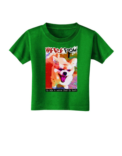 WerePom - Werewolf Pomeranian Toddler T-Shirt Dark by TooLoud-Toddler T-Shirt-TooLoud-Clover-Green-2T-Davson Sales