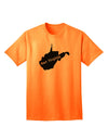 West Virginia - United States Shape Adult T-Shirt: A Classic American Style Statement-Mens T-shirts-TooLoud-Neon-Orange-Small-Davson Sales