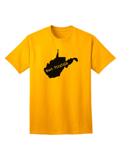 West Virginia - United States Shape Adult T-Shirt: A Classic American Style Statement-Mens T-shirts-TooLoud-Gold-Small-Davson Sales