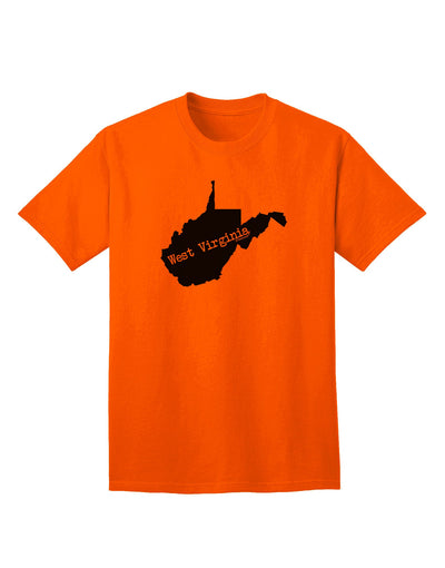 West Virginia - United States Shape Adult T-Shirt: A Classic American Style Statement-Mens T-shirts-TooLoud-Orange-Small-Davson Sales