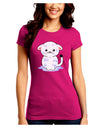 Wet Pussycat Juniors Petite Crew Dark T-Shirt-T-Shirts Juniors Tops-TooLoud-Hot-Pink-Juniors Fitted Small-Davson Sales