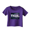 What We Think Buddha Infant T-Shirt Dark-Infant T-Shirt-TooLoud-Purple-06-Months-Davson Sales