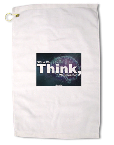 What We Think Buddha Premium Cotton Golf Towel - 16 x 25 inch-Golf Towel-TooLoud-16x25"-Davson Sales