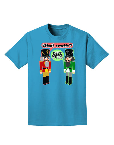 Whats Crackin - Deez Nuts Adult Dark T-Shirt-Mens T-Shirt-TooLoud-Turquoise-Small-Davson Sales