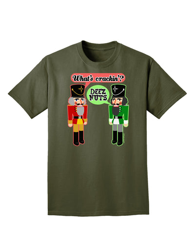 Whats Crackin - Deez Nuts Adult Dark T-Shirt-Mens T-Shirt-TooLoud-Military-Green-Small-Davson Sales