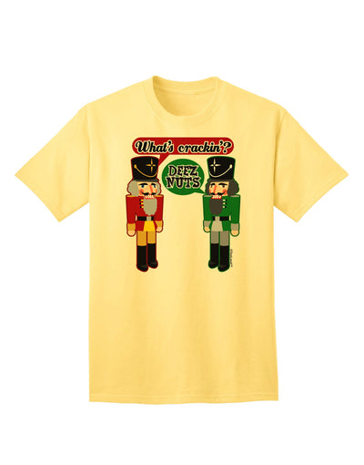 Whats Crackin - Deez Nuts Adult T-Shirt-Mens T-Shirt-TooLoud-Yellow-Small-Davson Sales