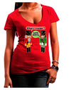 Whats Crackin - Deez Nuts Womens V-Neck Dark T-Shirt-Womens V-Neck T-Shirts-TooLoud-Red-Juniors Fitted Small-Davson Sales