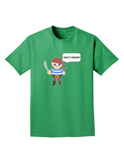 What's Kraken - Petey the Pirate Adult Dark T-Shirt-Mens T-Shirt-TooLoud-Kelly-Green-Small-Davson Sales