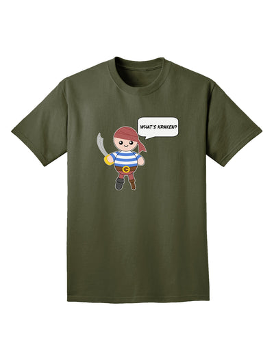 What's Kraken - Petey the Pirate Adult Dark T-Shirt-Mens T-Shirt-TooLoud-Military-Green-Small-Davson Sales