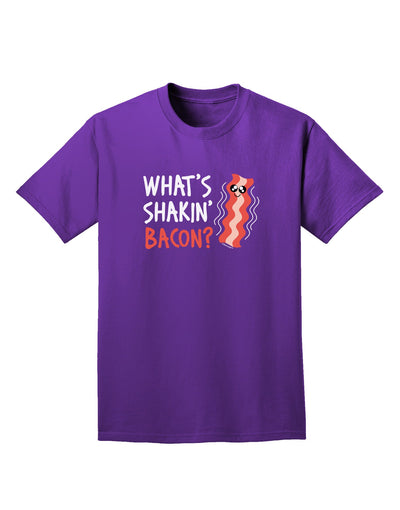 What's Shakin' Bacon Adult Dark T-Shirt-Mens T-Shirt-TooLoud-Purple-Small-Davson Sales