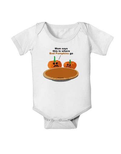 Where Bad Pumpkins Go Baby Romper Bodysuit-Baby Romper-TooLoud-White-06-Months-Davson Sales