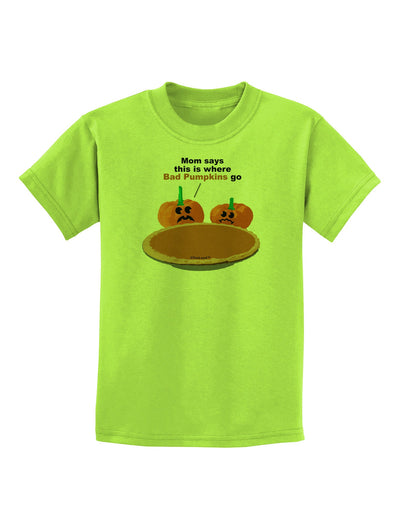 Where Bad Pumpkins Go Childrens T-Shirt-Childrens T-Shirt-TooLoud-Lime-Green-X-Small-Davson Sales