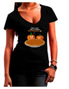 Where Bad Pumpkins Go Juniors V-Neck Dark T-Shirt-Womens V-Neck T-Shirts-TooLoud-Black-Juniors Fitted Small-Davson Sales