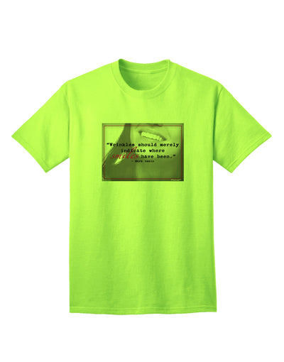 Where Smiles Mark Twain Adult T-Shirt-unisex t-shirt-TooLoud-Neon-Green-Small-Davson Sales