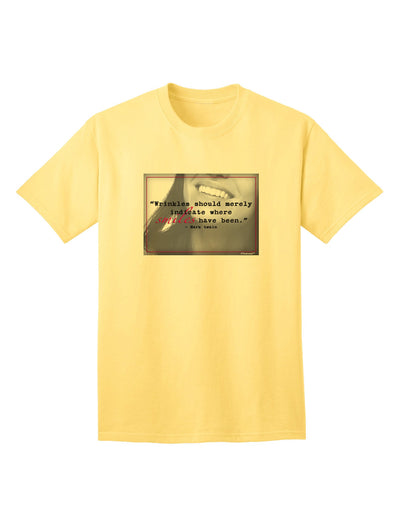 Where Smiles Mark Twain Adult T-Shirt-unisex t-shirt-TooLoud-Yellow-Small-Davson Sales